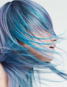 fot capelli blu